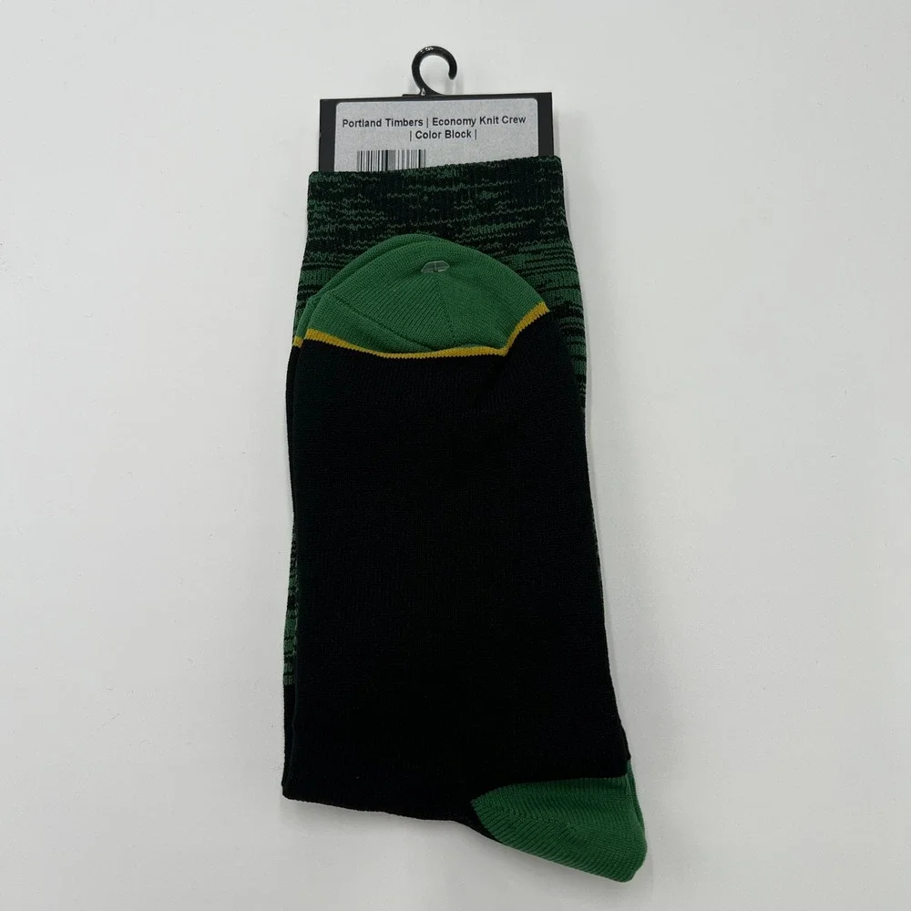 Strideline Portland Timbers MLS Economy Knit Crew Socks Green Black Mens M/L NEW